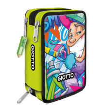 Astuccio 3 zip Young Street collection - 19,5 x 7,5 x 12,9 cm - PL - fantasie assortite - Giotto