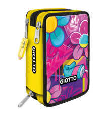 Astuccio 3 zip Young Street collection - 19,5 x 7,5 x 12,9 cm - PL - fantasie assortite - Giotto