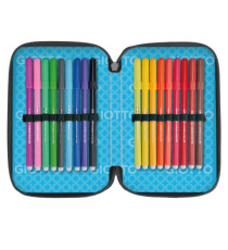 Astuccio 3 zip Young Street collection - 19,5 x 7,5 x 12,9 cm - PL - fantasie assortite - Giotto