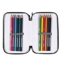 Astuccio Colors 3 zip - 13 x 20 x 7,5 cm - tessuto - fantasie assortite - Colorosa Astuccio Colors 3 zip - 13 x 20 x 7,5 cm - tessuto - fantasie assortite - Colorosa