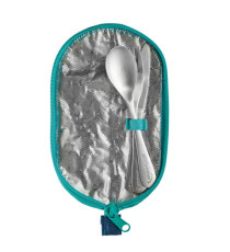 Astuccio Picnik Concept - in tessuto - con posate in acciaio inox - blu - Maped Astuccio Picnik Concept - in tessuto - con posate in acciaio inox - blu - Maped