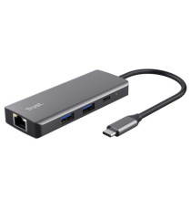 Adattatore multiporta Dalyx - USB-C 6 in 1 - alluminio - argento - Trust Adattatore multiporta Dalyx - USB-C 6 in 1 - alluminio - argento - Trust