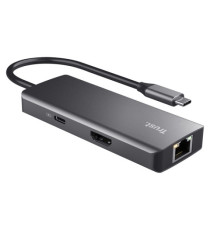 Adattatore multiporta Dalyx - USB-C 6 in 1 - alluminio - argento - Trust Adattatore multiporta Dalyx - USB-C 6 in 1 - alluminio - argento - Trust