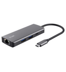 Adattatore multiporta Dalyx - USB-C 6 in 1 - alluminio - argento - Trust Adattatore multiporta Dalyx - USB-C 6 in 1 - alluminio - argento - Trust