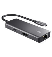 Adattatore multiporta Dalyx - USB-C 6 in 1 - alluminio - argento - Trust Adattatore multiporta Dalyx - USB-C 6 in 1 - alluminio - argento - Trust