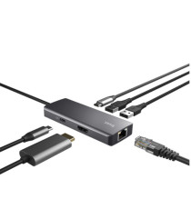 Adattatore multiporta Dalyx - USB-C 6 in 1 - alluminio - argento - Trust Adattatore multiporta Dalyx - USB-C 6 in 1 - alluminio - argento - Trust