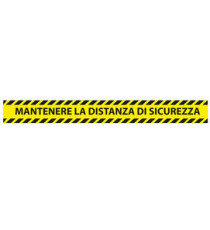 Adesivo da terra - mantenere la distanza di sicurezza -  90 x 10 cm - Studio T - conf. 5 pezzi Adesivo da terra - mantenere la distanza di sicurezza -  90 x 10 cm - Studio T - conf. 5 pezzi