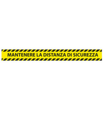 Adesivo da terra - mantenere la distanza di sicurezza -  90 x 10 cm - Studio T - conf. 5 pezzi Adesivo da terra - mantenere la distanza di sicurezza -  90 x 10 cm - Studio T - conf. 5 pezzi
