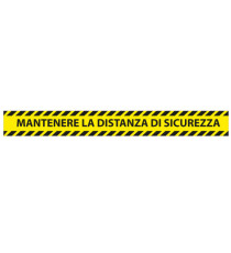 Adesivo da terra - mantenere la distanza di sicurezza -  90 x 10 cm - Studio T - conf. 5 pezzi Adesivo da terra - mantenere la distanza di sicurezza -  90 x 10 cm - Studio T - conf. 5 pezzi