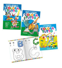 Album da colorare - alfabeto - capitali - 24 facciate - per bimbo - Blasetti - conf. 6 pezzi