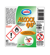 Alcool etilico denaturato 90° - 750 ml - Amacasa