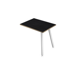 Allungo DX/SX per scrivanie Skinny Metal - 60 x 80 x H 74,4 cm - bianco / nero venato