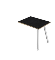 Allungo DX/SX per scrivanie Skinny Metal - 60 x 80 x H 74,4 cm - bianco / nero venato