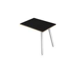 Allungo DX/SX per scrivanie Skinny Metal - 60 x 80 x H 74,4 cm - bianco / nero venato