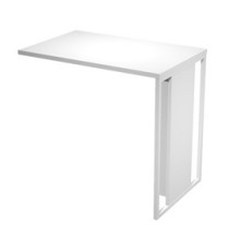 Allungo reversibile dx/sx Essence - 80 x 50 cm - Bianco - Gamba bianco