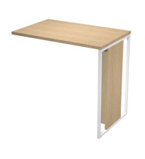 Allungo reversibile dx/sx Essence - 80 x 50 cm - Rovere - Gamba bianco