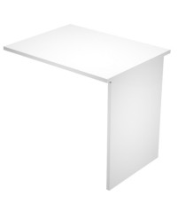 Allungo reversibile dx/sx per scrivanie Easy - 80 x 60 cm - con fianchi pannello - Bianco