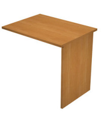 Allungo reversibile dx/sx per scrivanie Easy - 80 x 60 cm - con fianchi pannello - Noce chiaro