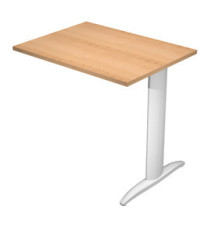 Allungo reversibile dx/sx per scrivanie Easy - 80 x 60 cm - Faggio/grigio alluminio