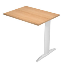 Allungo reversibile dx/sx per scrivanie Easy - 80 x 60 cm - Faggio/metal cromato