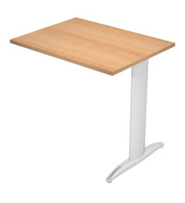 Allungo reversibile dx/sx per scrivanie Easy - 80 x 60 cm - Faggio/metal cromato