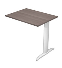 Allungo reversibile dx/sx per scrivanie Easy - 80 x 60 cm - Frassino toscano/grigio alluminio