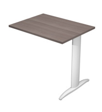 Allungo reversibile dx/sx per scrivanie Easy - 80 x 60 cm - Frassino toscano/grigio alluminio