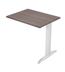 Allungo reversibile dx/sx per scrivanie Easy - 80 x 60 cm - Frassino toscano/metal cromato