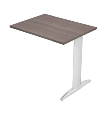 Allungo reversibile dx/sx per scrivanie Easy - 80 x 60 cm - Frassino toscano/metal cromato