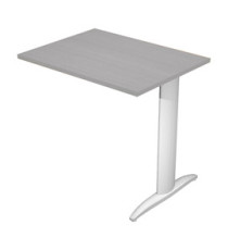 Allungo reversibile dx/sx per scrivanie Easy - 80 x 60 cm - Grigio/grigio alluminio