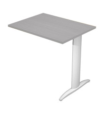 Allungo reversibile dx/sx per scrivanie Easy - 80 x 60 cm - Grigio/grigio alluminio
