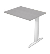 Allungo reversibile dx/sx per scrivanie Easy - 80 x 60 cm - Grigio/grigio alluminio