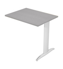 Allungo reversibile dx/sx per scrivanie Easy - 80 x 60 cm - Grigio/metal cromato