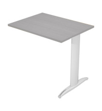 Allungo reversibile dx/sx per scrivanie Easy - 80 x 60 cm - Grigio/metal cromato