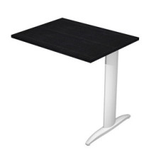 Allungo reversibile dx/sx per scrivanie Easy - 80 x 60 cm - Nero venato/grigio alluminio