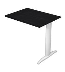 Allungo reversibile dx/sx per scrivanie Easy - 80 x 60 cm - Nero venato/grigio alluminio