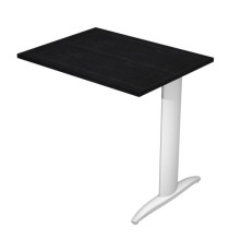 Allungo reversibile dx/sx per scrivanie Easy - 80 x 60 cm - Nero venato/grigio alluminio