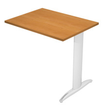 Allungo reversibile dx/sx per scrivanie Easy - 80 x 60 cm - Noce chiaro/metal cromato