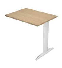 Allungo reversibile dx/sx per scrivanie Easy - 80 x 60 cm - Rovere/metal cromato