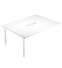 Allungo tavolo riunione Woody - 160 x 120 x 72,5 cm - piano bianco