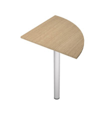 Angolare 90° Agorà Basic - gamba + supporto - per scrivanie - 80 x 80 cm - rovere