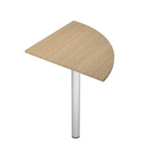 Angolare Easy - 90 gradi - 80 x 80 cm - gamba di supporto in metallo - rovere