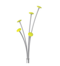 Appendiabiti - con portaombrelli - 5 posti - 187 cm - grigio/verde - Alba