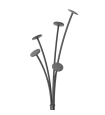 Appendiabiti a 5 posti Festival - 175cm - nero - Alba