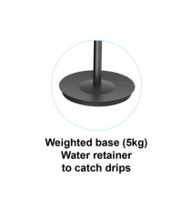 Appendiabiti a 5 posti Festival - 175cm - nero - Alba