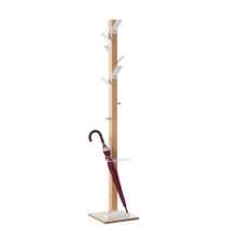 Appendiabiti Easycloth - con portaombrelli - 6 posti - 35 x 35 x 180 cm - legno/bianco - Paperflow Appendiabiti Easycloth - con portaombrelli - 6 posti - 35 x 35 x 180 cm - legno/bianco - Paperflow
