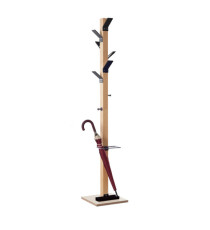 Appendiabiti Easycloth - con portaombrelli - 6 posti - 35 x 35 x 180 cm - legno/nero - Paperflow Appendiabiti Easycloth - con portaombrelli - 6 posti - 35 x 35 x 180 cm - legno/nero - Paperflow