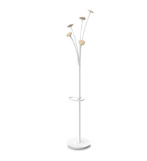 Appendiabiti Festival BC - 5 posti - 175 cm - bianco/legno chiaro - Alba