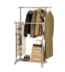 Appendiabiti su ruote Gastone - 2 barre - Perfetto