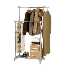 Appendiabiti su ruote Gastone - 2 barre - Perfetto